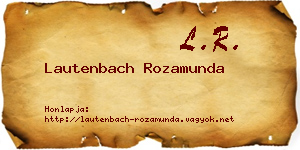 Lautenbach Rozamunda névjegykártya